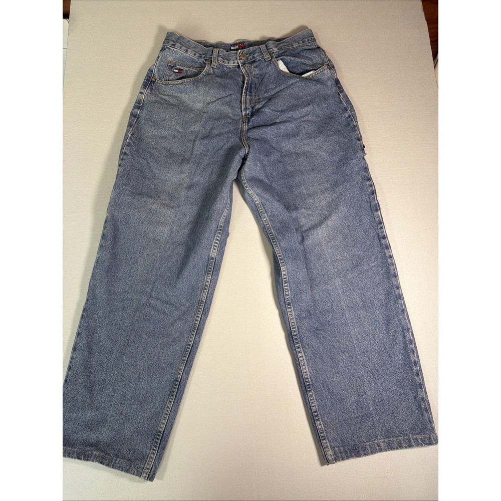 Vintage 90s Tommy Hilfiger Tommy Jeans Carpenter Baggy Mens 33/32